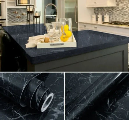 Self Adhesive Marble Sheet For Kitchen / Waterproof Anti Oil & Heat Resistant Wallpaper Sheet